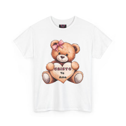 Cute Bear Graphic Tee for Kids, Personalized Birthday Gift, Heavy Cotton T-Shirt, Cute Animal T-Shirt, Unique Gift Idea