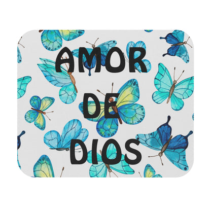 Mouse Pad (Rectangle)-- Amor De Dios Mariposa (Azul)