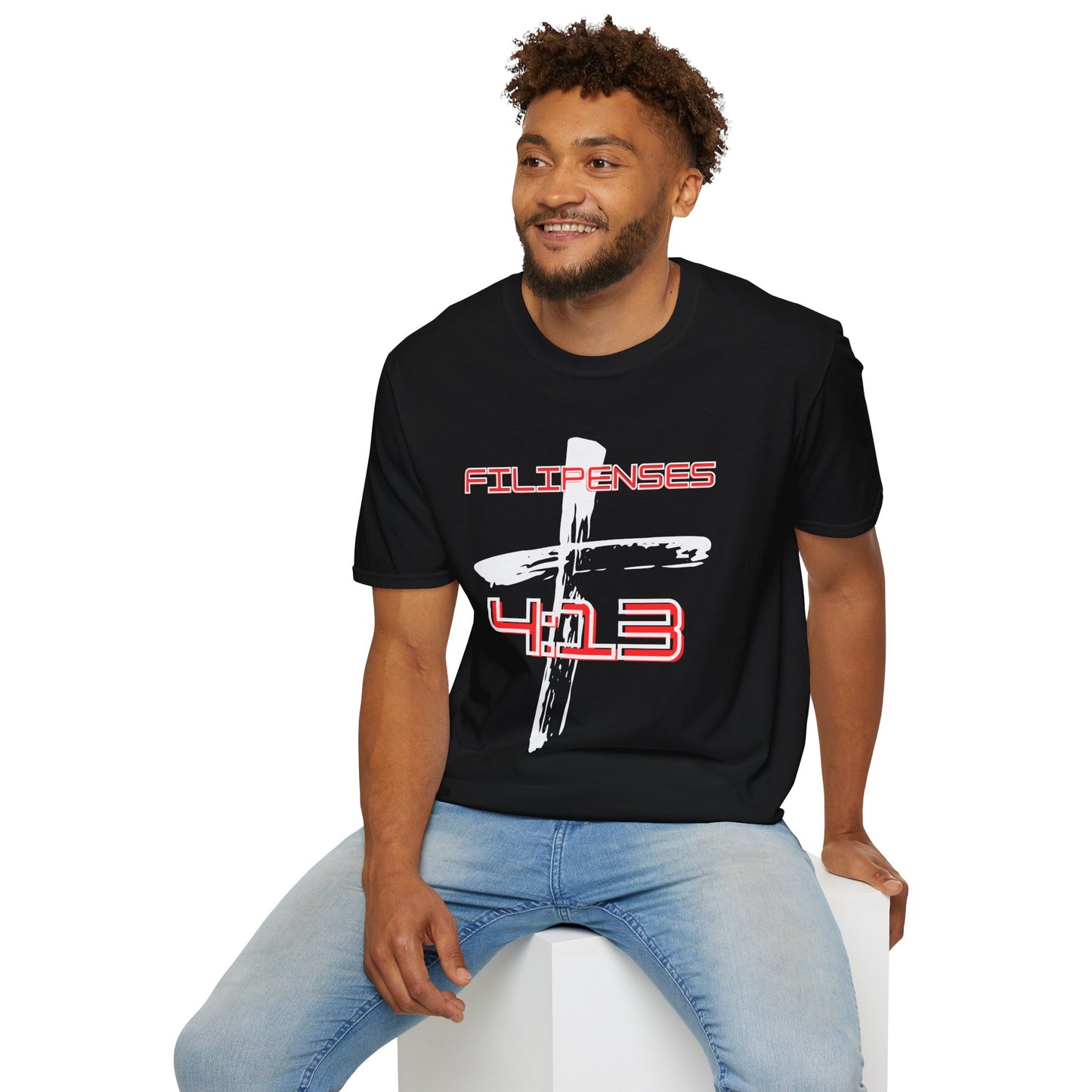 Men Softstyle T-Shirt-- Filipenses 4:13