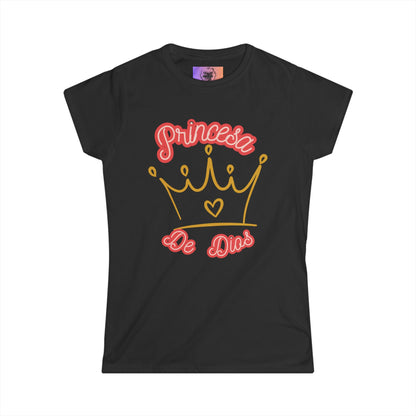 Women's Softstyle Tee--Princesa De Dios (pink)