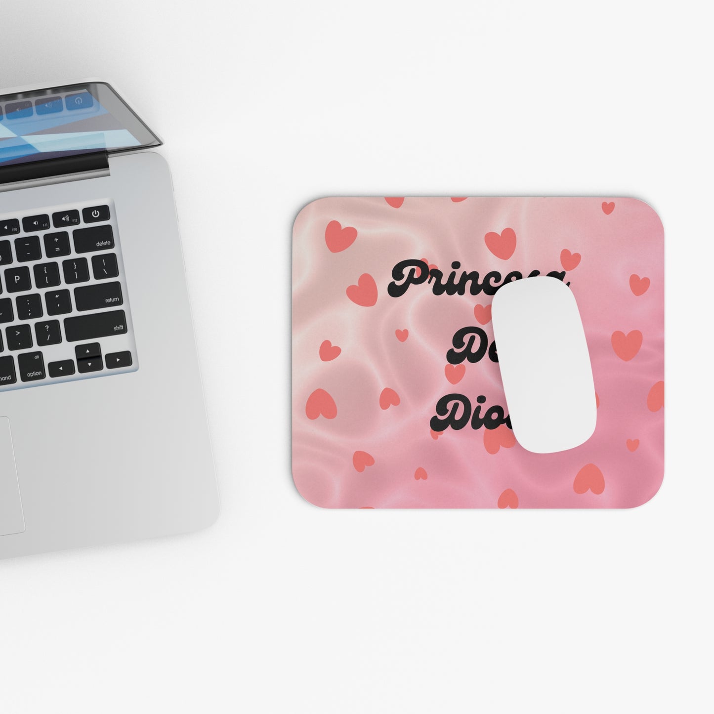 Mouse Pad (Rectangle) Princesa De Dios (Rosa, Corazon)