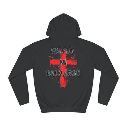 Men College Hoodie-- Cristo Mi Salvador