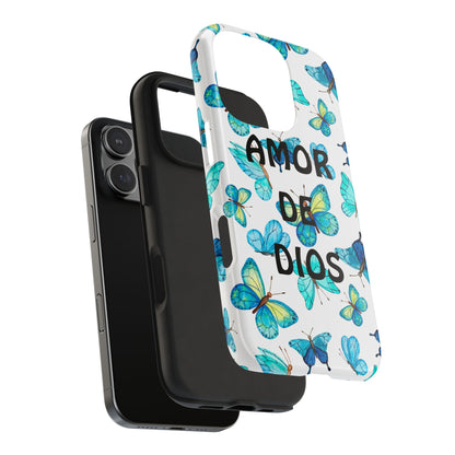 Amor De Dios Mariposa Azul-Tough Phone Cases