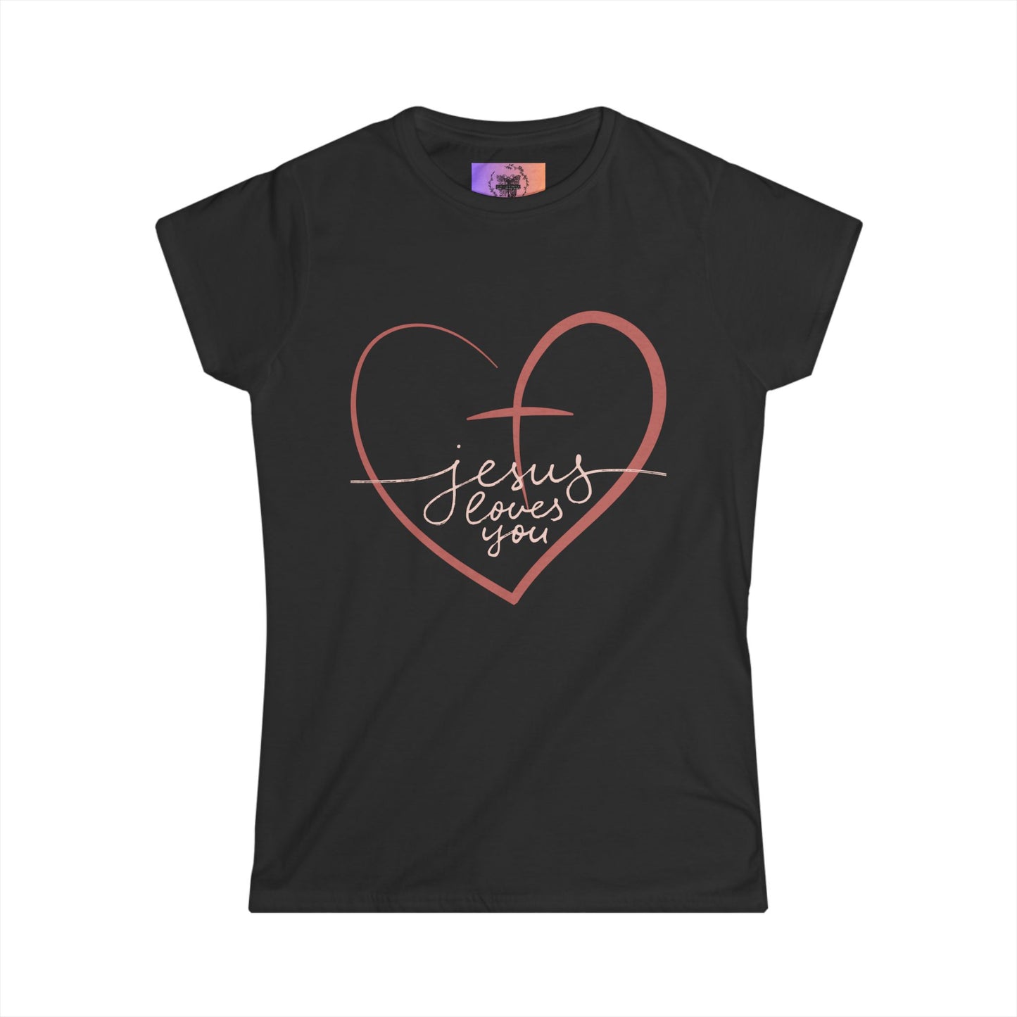 Women's Softstyle Tee-- Jesus Loves You