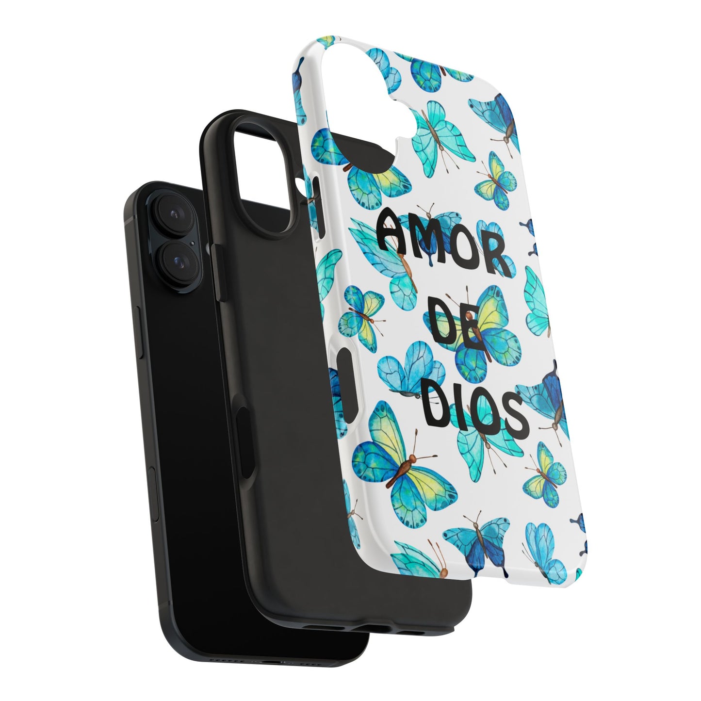 Amor De Dios Mariposa Azul-Tough Phone Cases