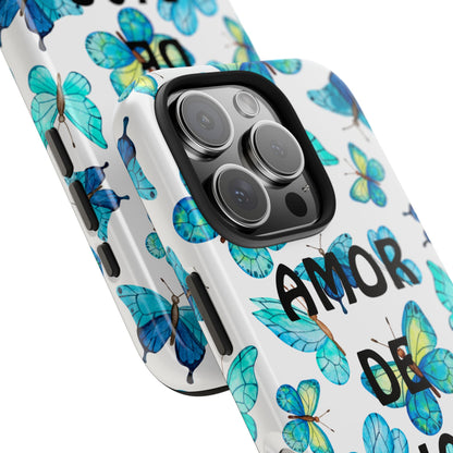 Amor De Dios Mariposa Azul-Tough Phone Cases