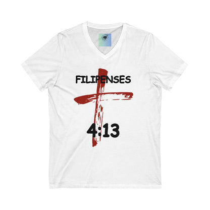 Men Jersey Short Sleeve V-Neck Tee- (Flilipenses 4:13)