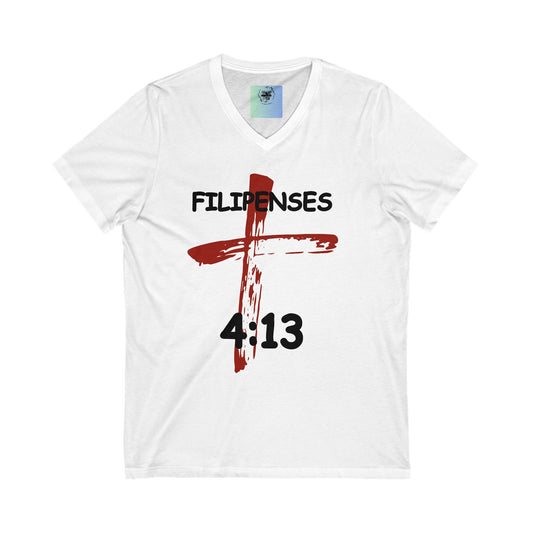 Men Jersey Short Sleeve V-Neck Tee- (Flilipenses 4:13)