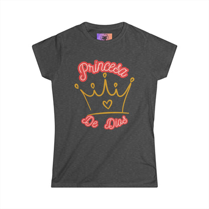 Women's Softstyle Tee--Princesa De Dios (pink)