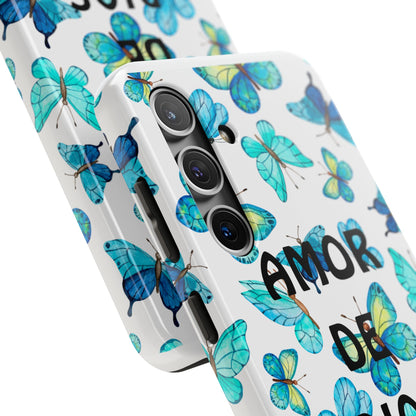 Amor De Dios Mariposa Azul-Tough Phone Cases