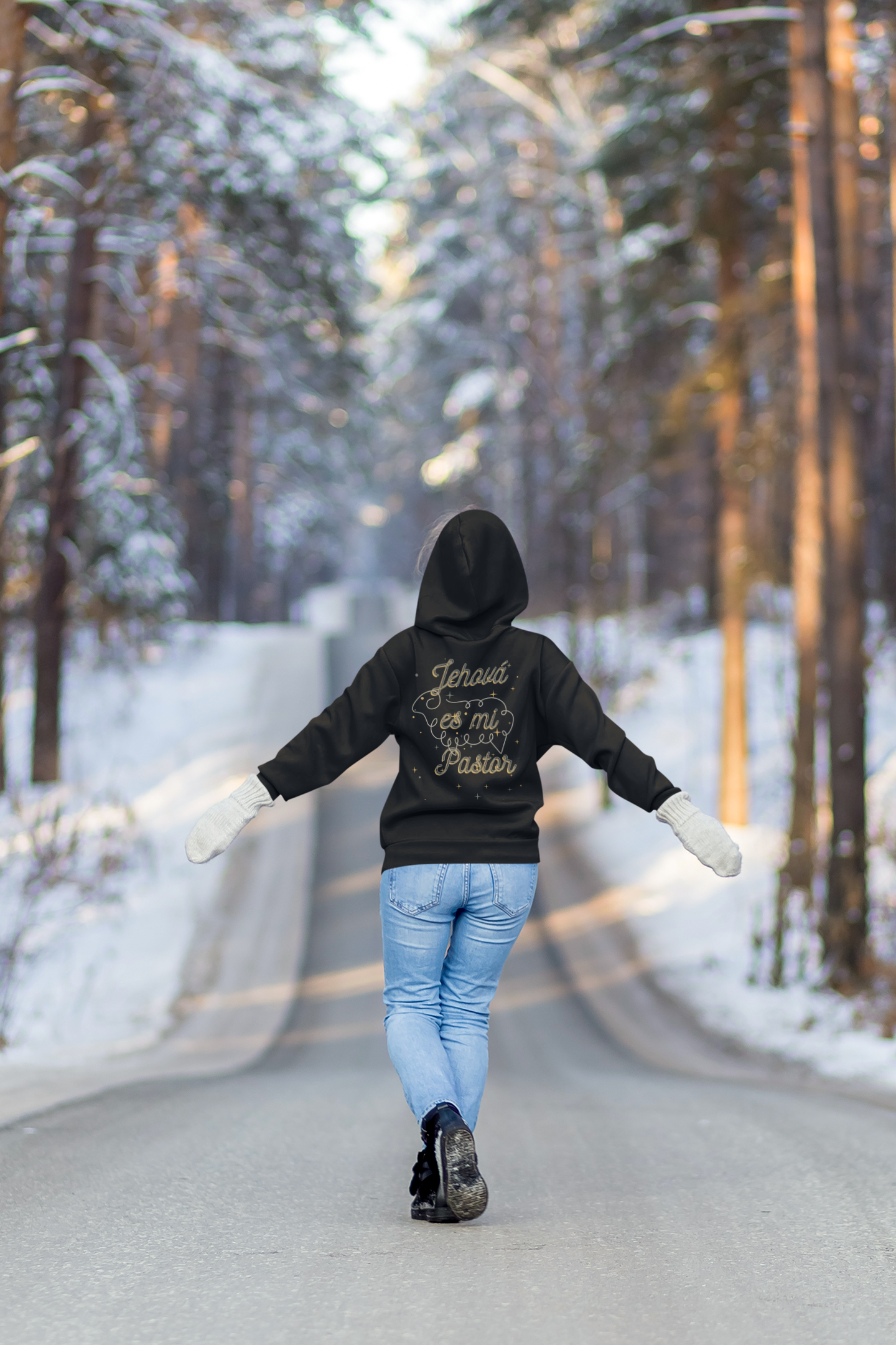 Women College Hoodie-- Jehova Es Mi Pastor