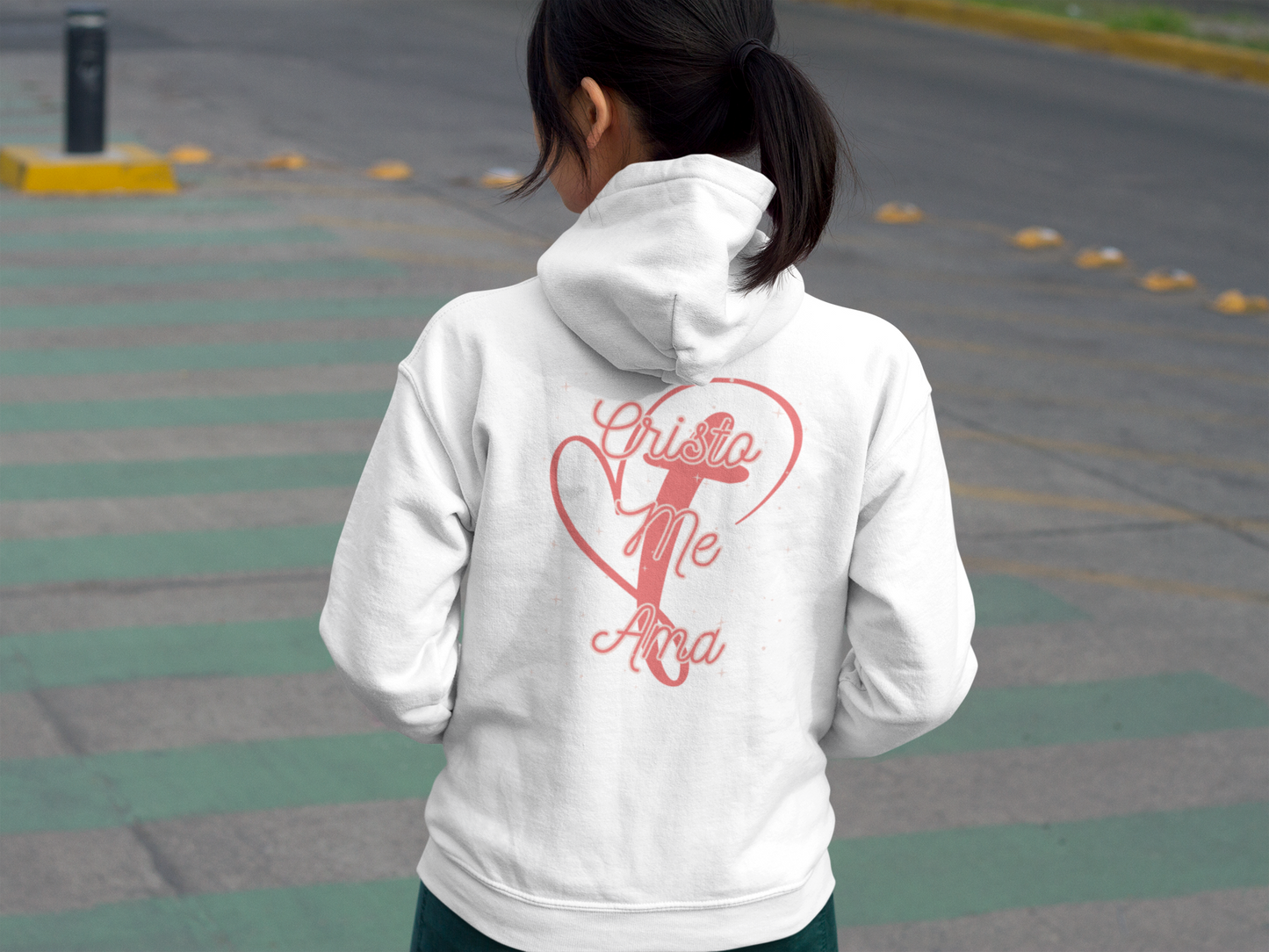 Women College Hoodie--C  risto Me Ama