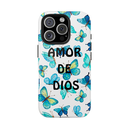 Amor De Dios Mariposa Azul-Tough Phone Cases