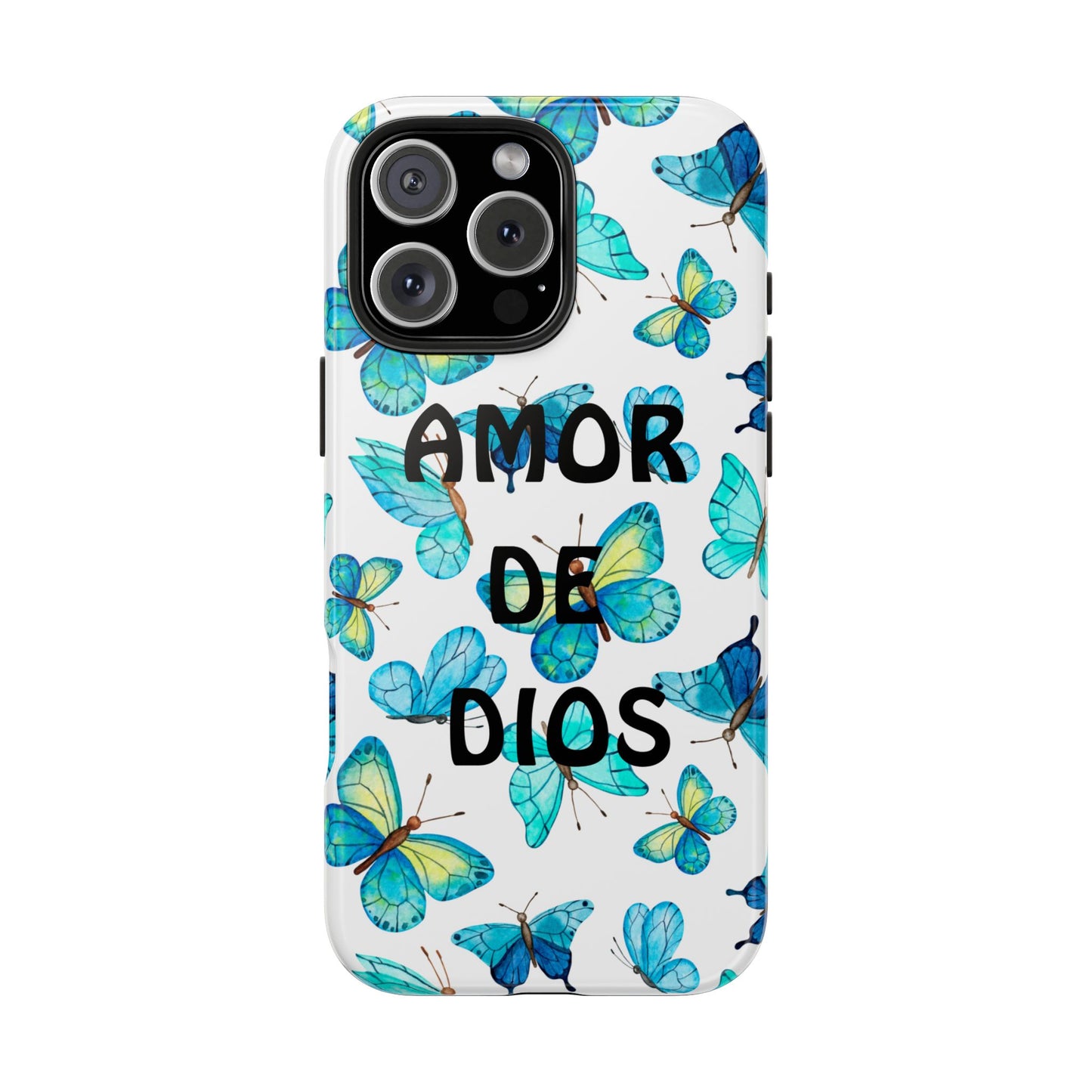 Amor De Dios Mariposa Azul-Tough Phone Cases