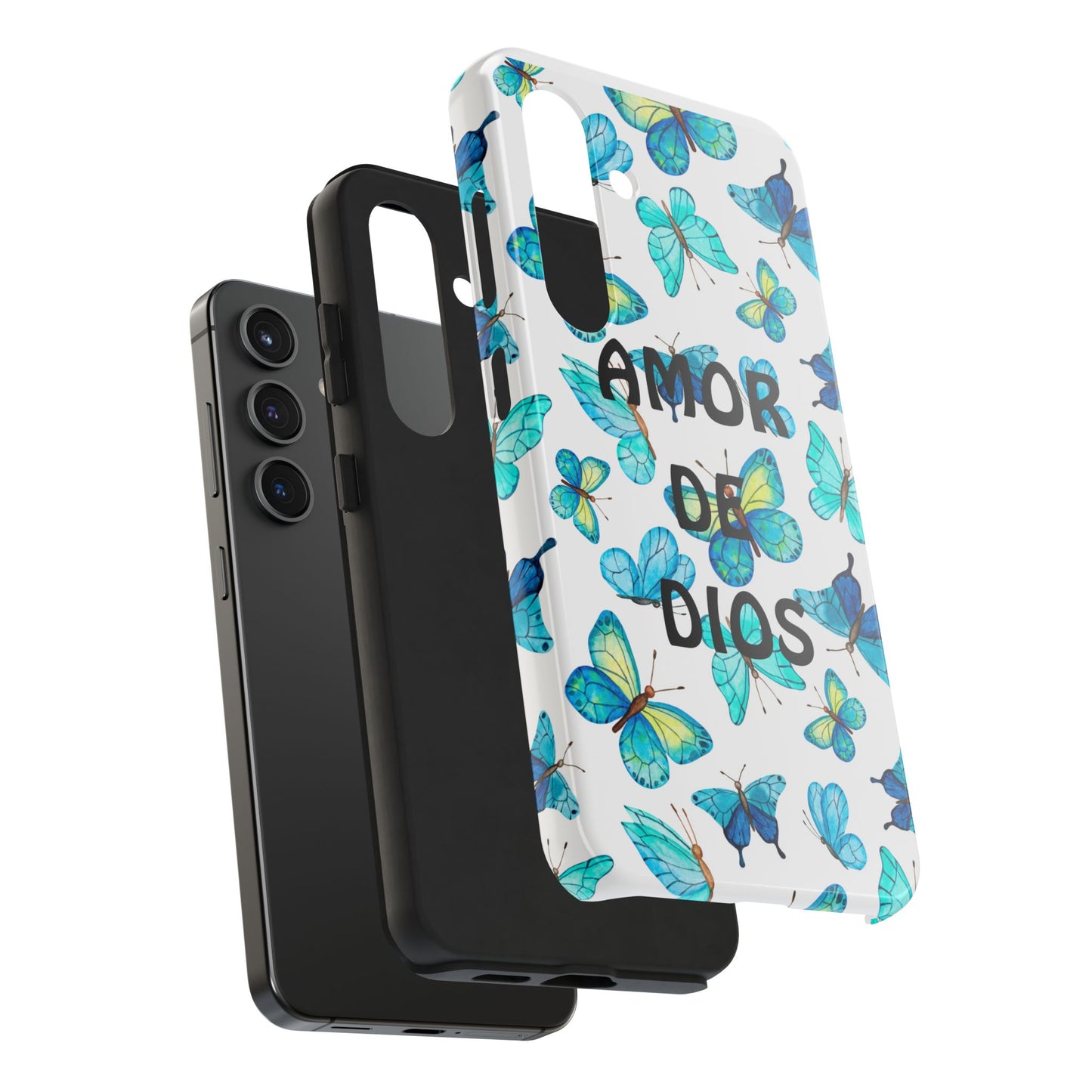 Amor De Dios Mariposa Azul-Tough Phone Cases