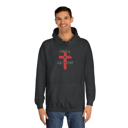 Men College Hoodie-- Cristo Mi Salvador