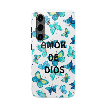 Amor De Dios Mariposa Azul-Tough Phone Cases