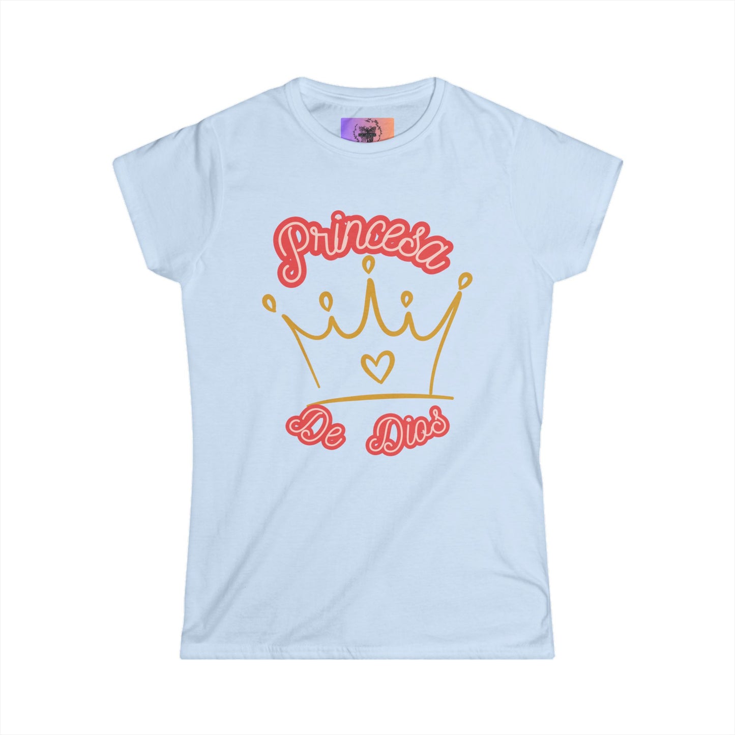 Women's Softstyle Tee--Princesa De Dios (pink)